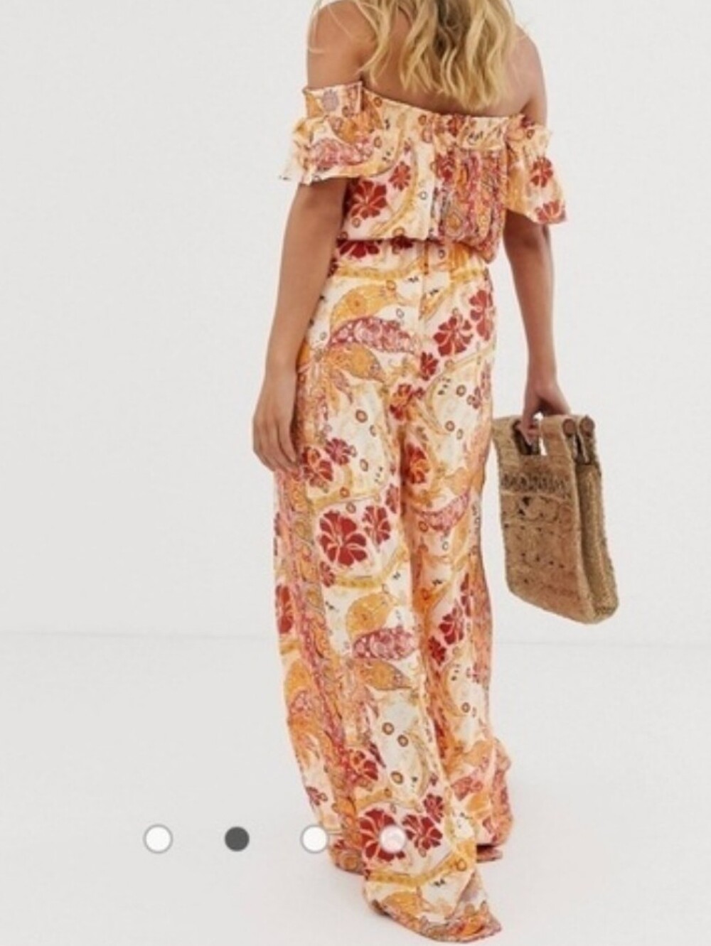 **HP** FREE PEOPLE Off The Shoulder Jumpsuit - Picture 3 of 16